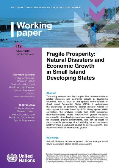 Cover for Fragile prosperity: Natural disasters and economic growth in small island developing states